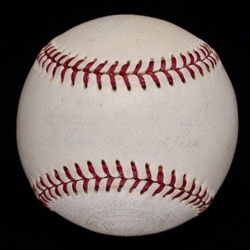 Най-добър сингъл Кони Мак с автограф OAL (Харридж) Бейзбол КОПИТО Ад 1956 JSA LOA - Бейзболни топки с автографи