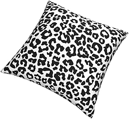 Леопардовый Наволочный калъф, Квадратни Калъфки за възглавници с Черни Точки и Бели Декоративни шарки под формата