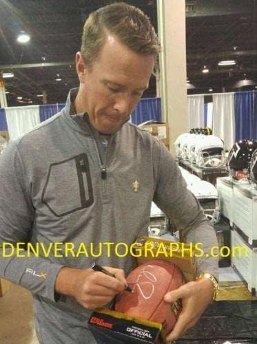 Мат Райън с Автограф Atlanta Соколи Официален Футболен Сертификат NFL JSA 14943 - Футболни топки С Автографи