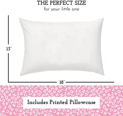 Възглавница за деца с калъфка за деца (Азбука розов цвят) - за Мека гипоаллергенная - най-Добрата възглавница