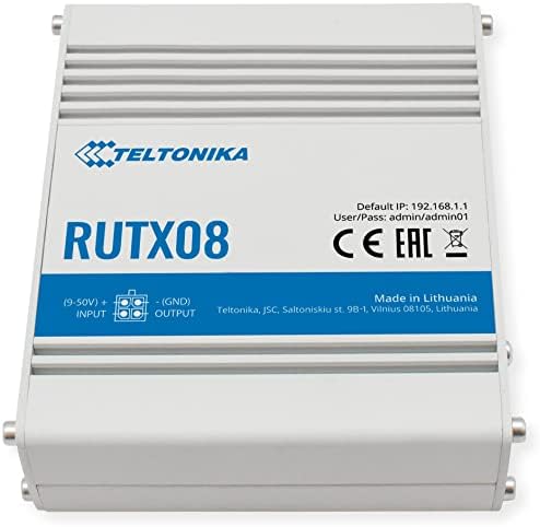Индустриален Ethernet-рутер Teltonika RUTX08000300, 4 порта Gigabit Ethernet, с поддръжка на до 128 порт-базиран