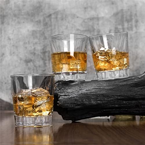 Чаша за уиски DSFEOIGY Rock 8 Унции за По коктейл Scotch Bourbon, Комплект от 4 Кристални Продуктова Чаши, Чаша-Барабанен