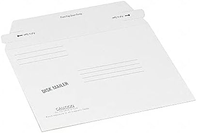 Пощенски кутии за папки: 12 см x 15 1/2 инча, 5, С откъсване лента, Бяла, 100 бр (23K942)