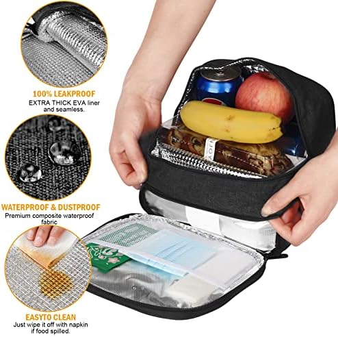 Множество Изолирани чанта-Обяд-бокс - Здрава чанта-тоут за обяд, Чанта-хладилник за обяд, Голяма Чанта Голям