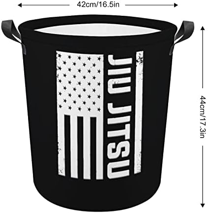 Джиу-Джицу Американски Флаг Голяма Кошница За Дрехи, Сгъваема Кошница За Дрехи Здрава Кошница За Съхранение