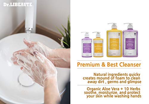 Почистване на сапун за ръце на Д-р. Libeaute Премиум-клас, Гелеобразное, с лимон и эвкалиптом, 10 течни унции, 4 опаковки