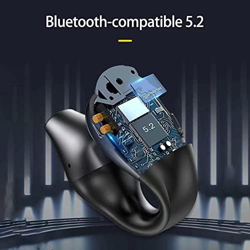 TOLUON 1 Комплект Безжични Слушалки Костна Проводимост Стерео Съраунд Звук Сензорно Управление Скоба за ушите,