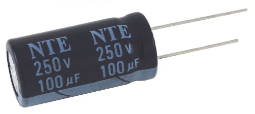Алуминиеви електролитни кондензатори NTE Electronics серия VHT100M35 VHT, Бразда се заключи, Максимална температура 105 градуса, капацитет 100 справедливост, толерантност 20%, 35 В