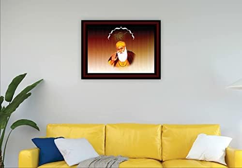 BBRATS Шри Гуру Нанак Dev Джи UV Текстурирани Домашна Декоративна Подарък Картина с Рамка от 10 Инча X 13 Инча