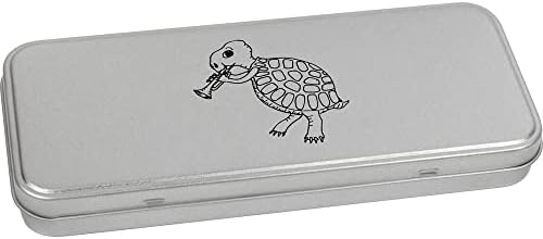 Лидице кутия за канцеларски материали Azeeda Костенурка, която свири на тромпет с метални панти /Кутия за съхранение (TT00190015)