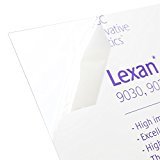 Лист Lexan - поликарбонат с дебелина 0,030 инча - 1/32 инча, прозрачен, с номинална размер 12 x 12 (истинска