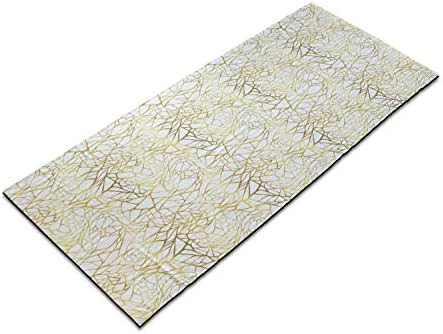 Съвременно кърпа-килимче за Йога Ambesonne, Абстрактен Украшение, Женствена Бляскав Принт в стила на Екзотични