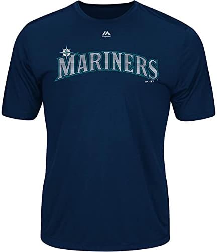 Оригиналният копие плетиво тениски Majestic с влагоотталкивающей омасляване на хладно основа на Seattle Mariners