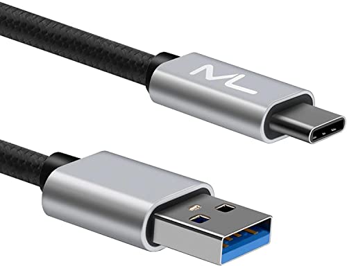 Кабел USB Type C от USB C до A USB 3.0 Найлонова Оплетка на Кабела с дължина 6,6 Фута за синхронизация на данни