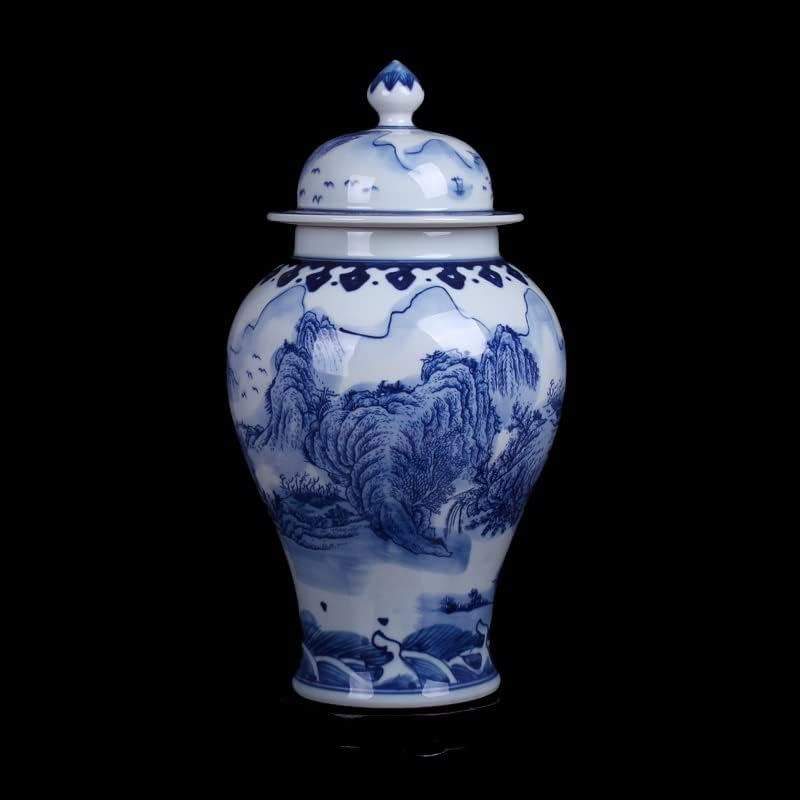LDCHNH Китайски Стил Антични Впечатляваща Керамична Банка за Джинджифил с Пейзажными Модели Декор на Домашен