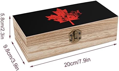 Nudquio Ретро Канадски Кленов Дървена Органайзер За Съхранение Кутия с ретро Ключалка за Бижута Снимки Сувенири