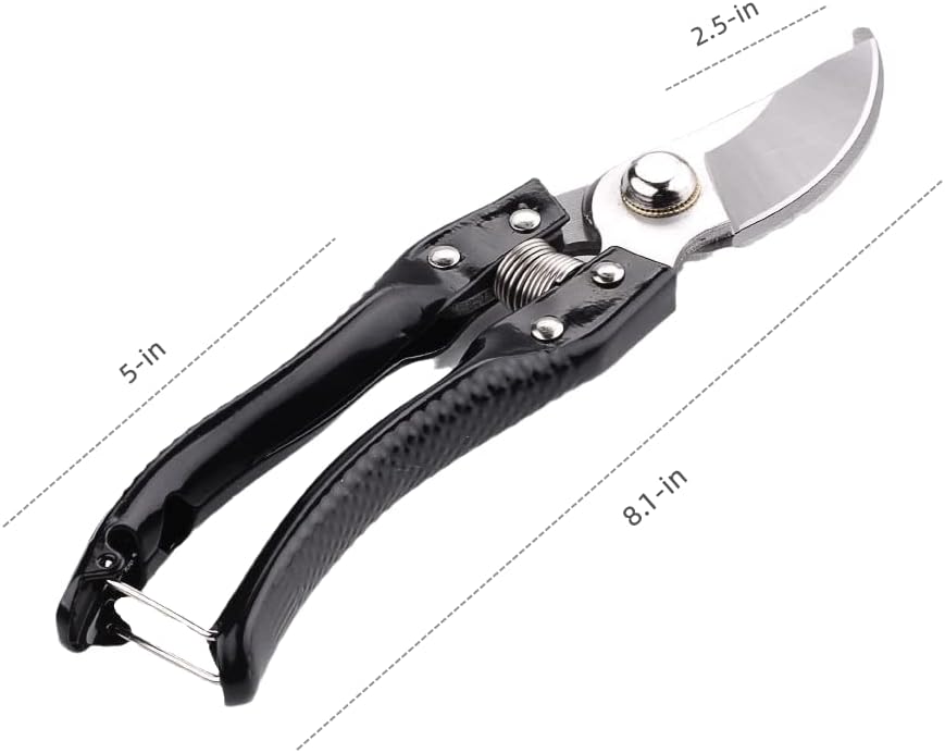 8 Градински ножици за подстригване на заобикаляне на премиум-клас, Ултра Остри градинарски ножици от неръждаема