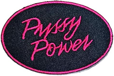 PARITA Pussy Power Забавни Забележки Шега Пластира Текстов Лозунгът на Бродирани Желязо Байкерской Мотоциклетизъм