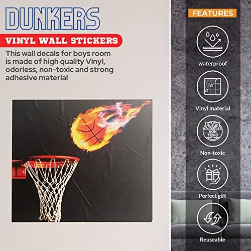 Баскетболен декор - Баскетболни плакати за спалнята на момчетата, за стенни стикери за спални момчета - Баскетбол