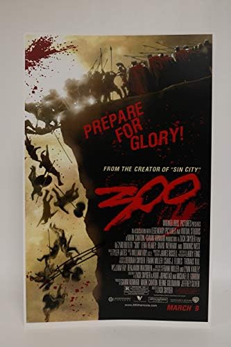 Лъскав Плакат на филма размера на 11x17 инча с Автограф на Франк Милър 300 - Съответните Холограми COA