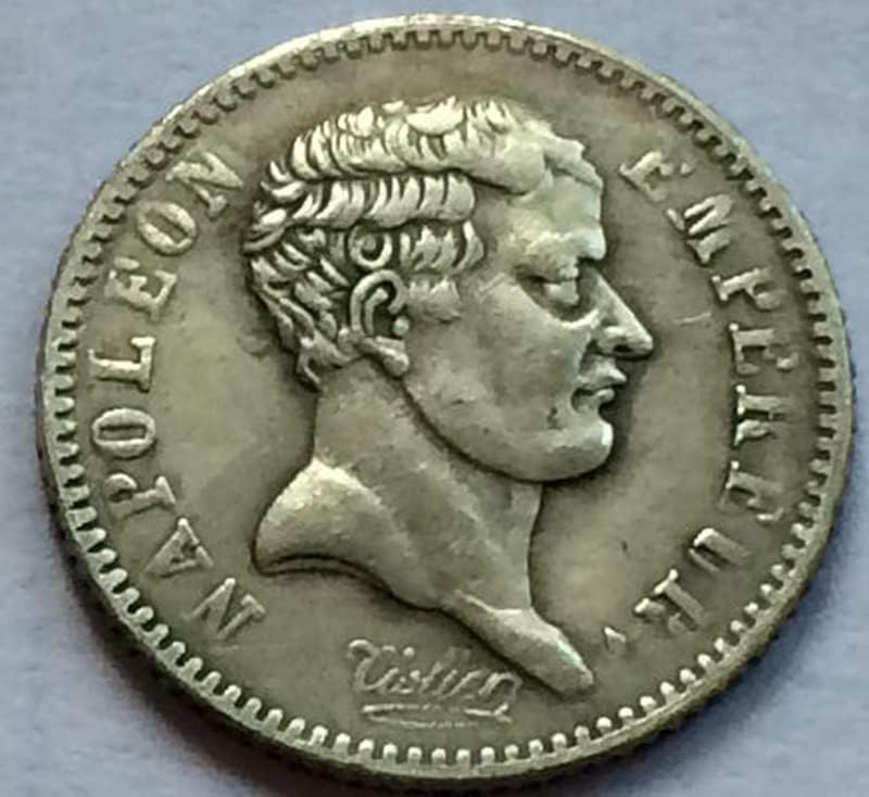 QINGFENG 1807 Френска Монета От Чист Мед С Посеребренным Покритие Антични Сребро Доларова Монета Ръчно изработени