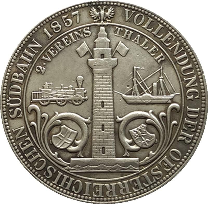 1857 Австрийските Медни Монети със сребърно покритие Антични Монети Събиране на Монети ръчно изработени може