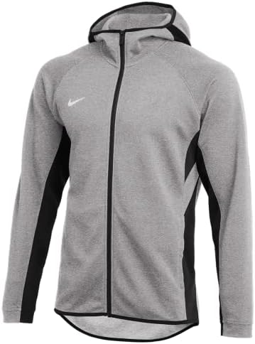 Мъжки hoody Nike Dri-FIT Шоу с цип, с качулка Хедър Сив цвят, Размер XL