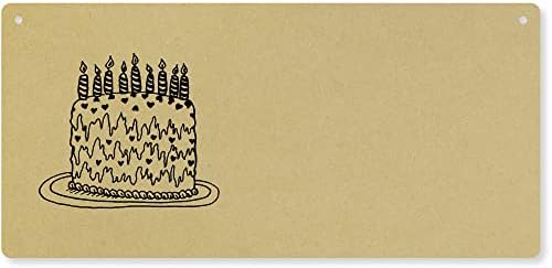 Голяма Дървена Стенни табели Azeeda Празнична торта /Врата на знак (DP00053698)