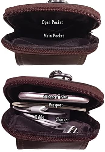 Кожена Мъжка Поясная Чанта За Мобилен Телефон С Линия На колана си, Защитен Портфейл, Официален Бизнес Раница