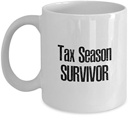 Кафеена чаша данъчен счетоводител - Съставител на данъчни декларации Кафеена чаша - Оцелял Данъчен сезон служител на КПД