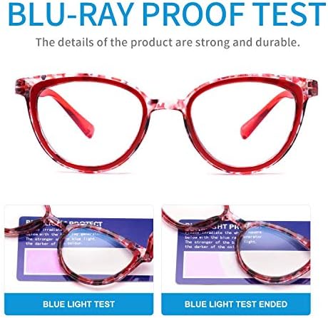 Yuluki 5 Опаковки Очила за четене с блокиране на синя светлина за жените, Стилни Дамски Компютърни Ридеры с