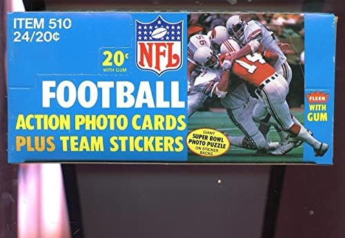 1979 Fleer Футбол Комплект Картички Восъчен Опаковка Кутия Командване Стикер Екшън Снимка е ДЕЛО на ПРЕСНИ Футболни Восъчни Опаковка