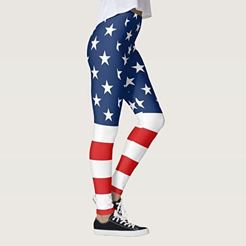 Американски флаг женски гамаши пластмаса управление на Националната звездно шарени панталони дишаща общата дължина