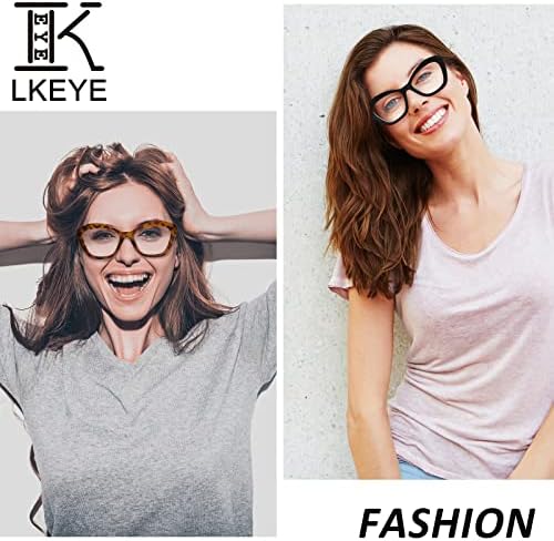 Дамски Бифокални очила за четене LKEYE, Дизайнерски очила за четене в рамки очила Котешко око, Очила в стил Опра, 2 опаковки, 1,00 +, Модерни Правоъгълни Слънчеви очила за