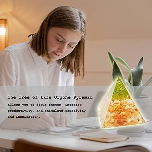 Малка Пирамидка от оргона, Кристална камък от оргонита, Кристали положителна енергия, за Енергийно Лечение,