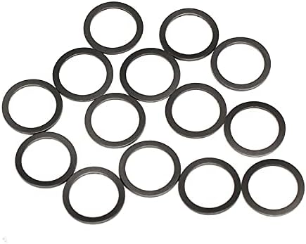 77шт полагане на шайби с външен диаметър 10 мм, черен графит найлон пластмасови шайби пръстен кръг ультратонкая плоски ленти с дебелина 0,15-1 мм (Дебелина: 10 mm x 2,0 mm x 0,3 м