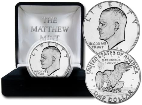 Доларът Матю Монетен двор 1976 г. името на Айзенхауер в велюровой кутия