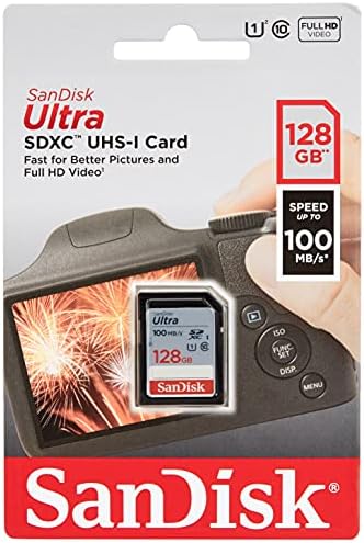 Карта памет SanDisk 128 GB Ultra SDXC UHS-I - 100 MB/s, C10, U1, Full HD, SD карта - SDSDUNR-128G-GN6IN