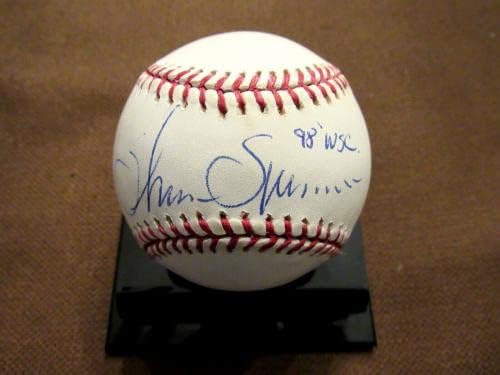 Шейн Спенсър 1998 Wsc Ню Йорк Янкис Подписа Авто Oml Baseball Jsa Beauty - Бейзболни топки с автографи