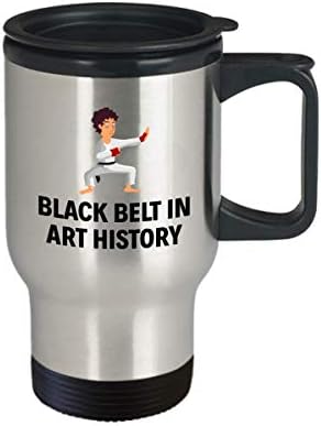 Забавен подарък искусствоведа - Чаша за пътуване По история на изкуствата - Черен колан По история на изкуствата