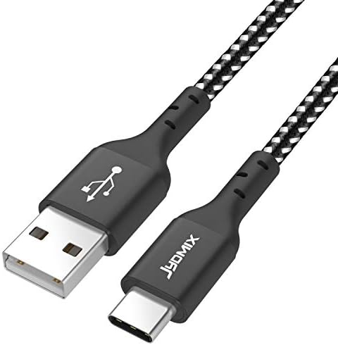 JYDMIX 3 фута/0,9 м, 3 опаковки зарядно USB кабел A-USB C в найлонов оплетке, кабел за синхронизация, USB Type