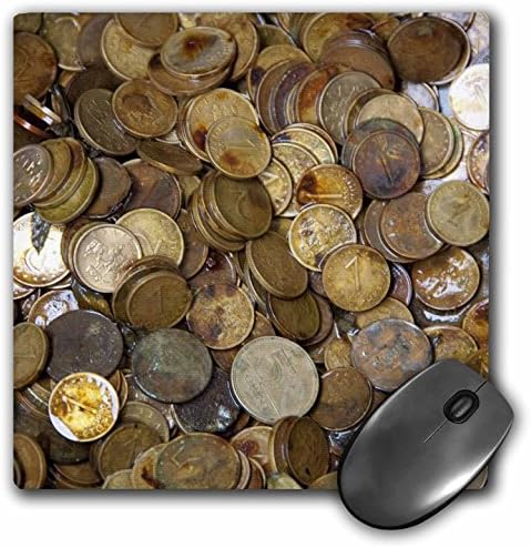 3dRose LLC 8 x 8 x 0,25 Български пари Монета Стотинки Синди Милър Хопкинс Подложка за мишка (mp_81090_1)