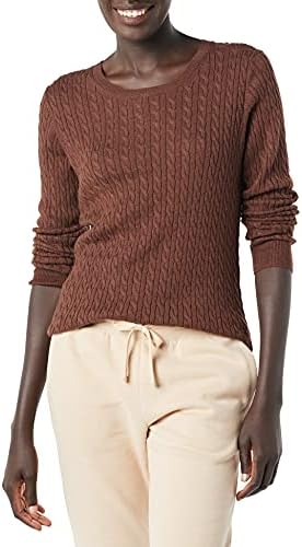 Лесен женски пуловер с кръгло деколте и дълги ръкави Essentials (на разположение в големи размери)