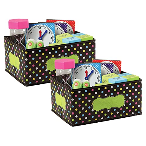 Кутия за съхранение на бледа дъски Teacher Created Resources® Brights Small, 8 x 11 x 5, опаковка от 2