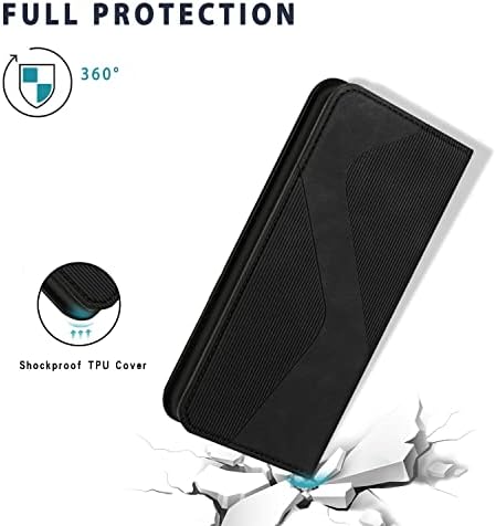 Калъф ZONNAVI за Samsung Galaxy Note 10 + Plus 5G/ 4G, една чанта-портфейл с държач за карти, калъф от изкуствена кожа premium [Магнитен] [Поставка за гледане], устойчив на удари панти калъф