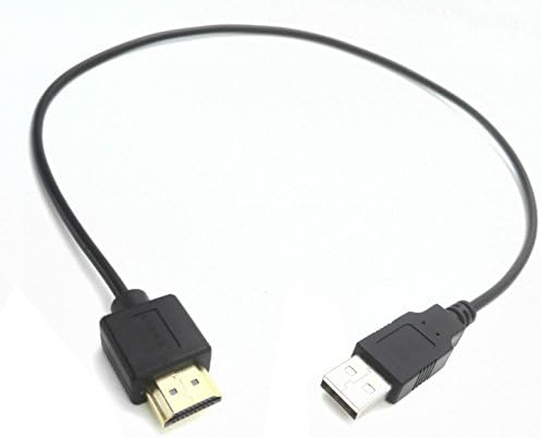 zdyCGTime (50 см /1,65 метра) Позлатен кабел-конвертор HDMI, USB Кабел USB 2.0 A за да се свържете зарядното