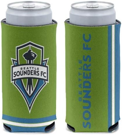 Охладител WinCraft MLS Seattle Sounders ФК Slim Can Cooler, Цветовете на отбора, Един Размер