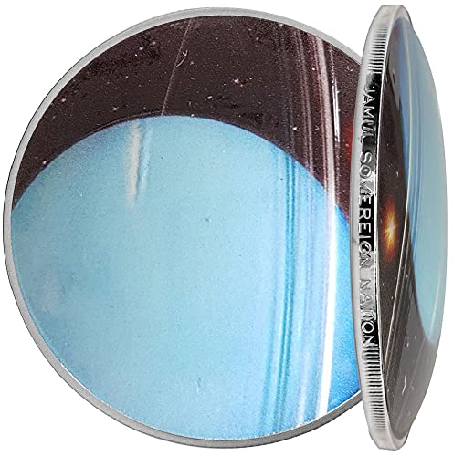 2022 DE Серия на Слънчевата система PowerCoin Uranus Куполообразная Сребърна монета с тегло 1 Унция 1 долар