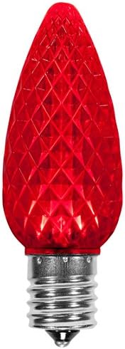 25 Опаковки Червени led светлини C9 за замяна Инкрустирани Червени led коледни електрически крушки по 2 SMD