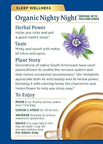 Традиционните лекарствени средства Органичен билков чай за лека нощ с пассифлорой, допринася за доброто ночному сън (Опаковка от 1) - 16 чаени пакетчета